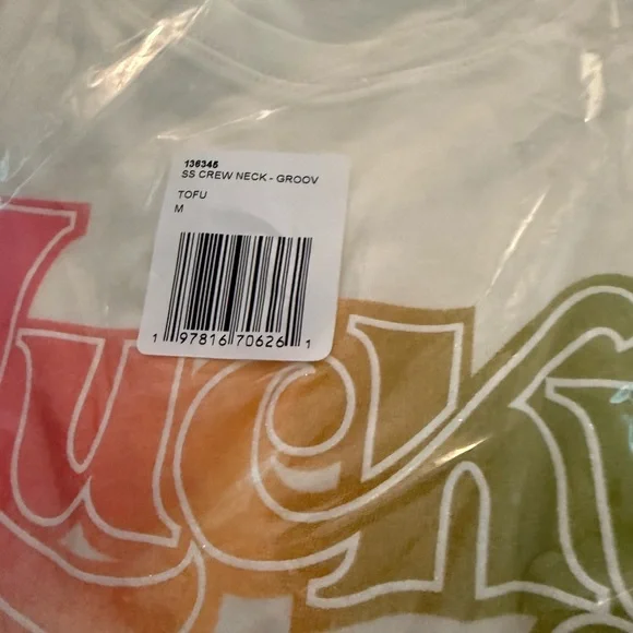 Lucky Brand Groovy Graphic Tee Shirt White NWT M XL - Picture 6 of 9
